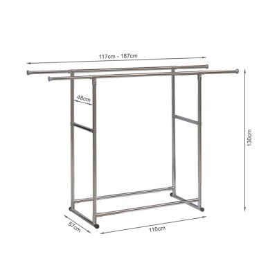 Adjustable Portable Clothes Rack DOUBLE