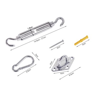 Sun Shade Sail Hardware Kit Set 12pcs