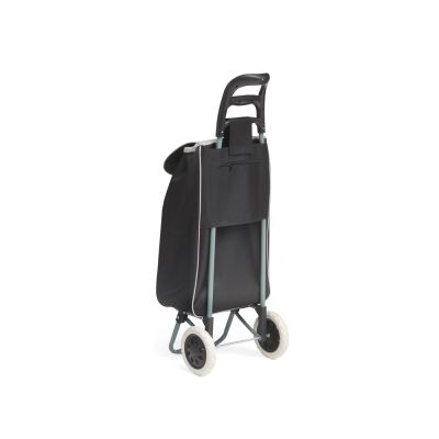 Folding Shopping Trolley Cart with Wheels - BLACK