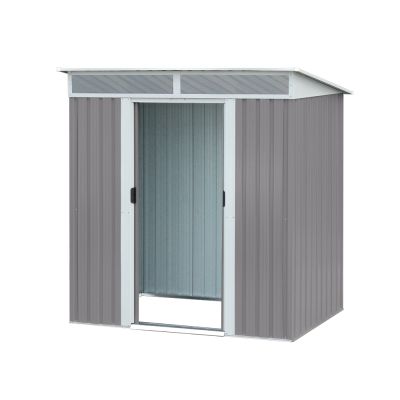TOUGHOUT Garden Shed with Front Skylight 1.21M x 1.95M x 1.96M