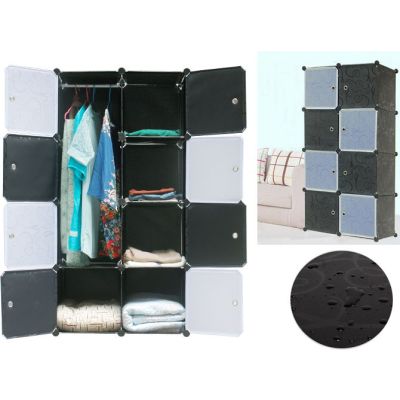 Wardrobe Organiser Storage System Shelving Cabinet 8-Door