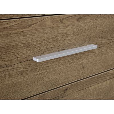 Vicente Wooden Tallboy 5 Drawers - Oak
