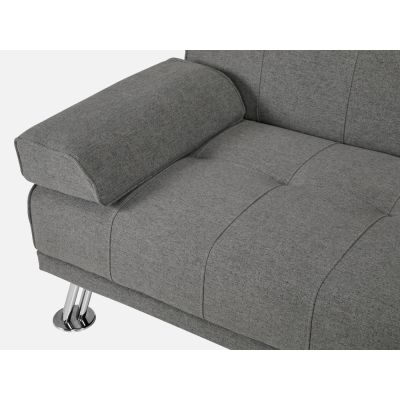 VENICE 3 Seater Sofa bed with Cup Holders - DARK GREY