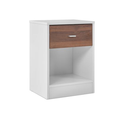 Quilo Wooden Bedside Table - Walnut