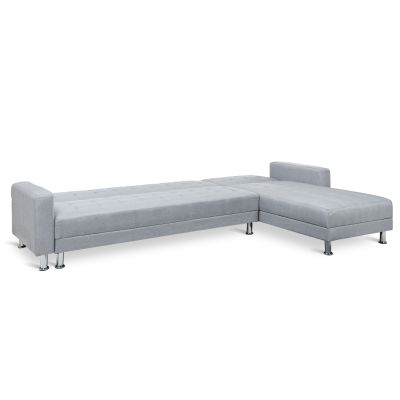 Minnesota 5 Seater Sofa Bed Futon with Chaise - Grey