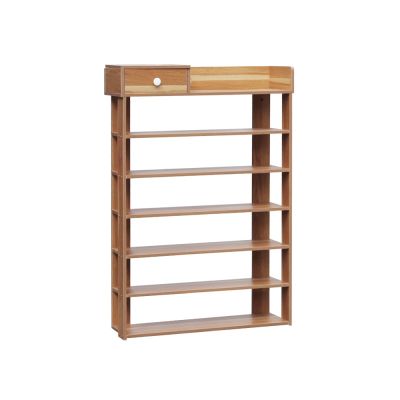 PUKAKI 7 Tiers Shoe Rack Organiser Shelf - OAK