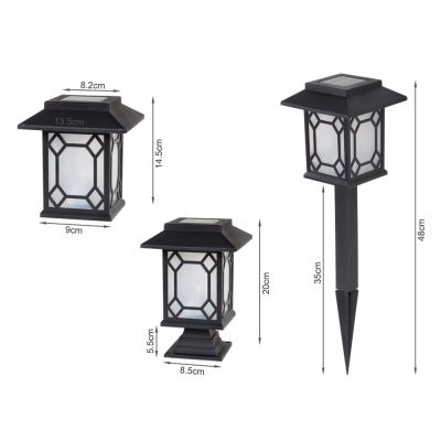Square Solar LED Fence Light Outdoor Garden Post Cap Lamp