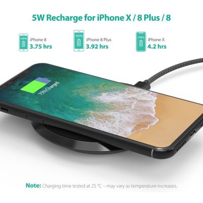 RAVPower 10W Fast QI Wireless Charger Pad iPhone 8 / 8 Plus / X / XS / XS Max