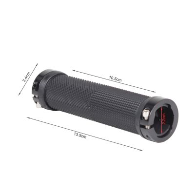 Dual Lock on Bicycle Bike Handlebar Grips 2PCS - BLACK
