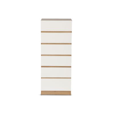 HARRIS Bedroom Storage Package with Slim Tallboy - OAK + WHITE