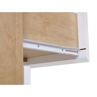 Harris 8 Drawers Low Boy - Oak + White