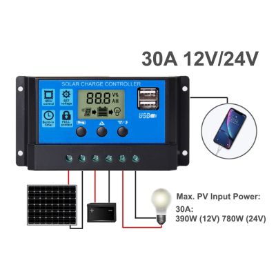 30A 12V/24V Solar Charge Controller Solar Controller