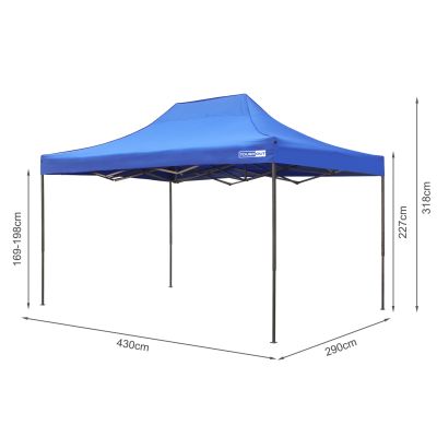 Toughout Breeze Gazebo 3 x 4.5m - Blue