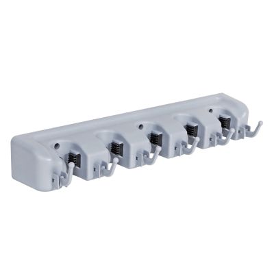 Wall Mounted Broom Mop Storage Organizer Rack