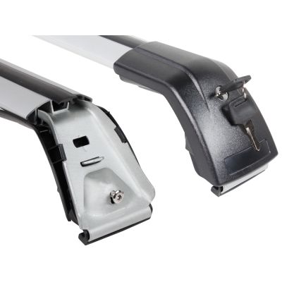 118-122cm Universal Car SUV Flush Rail Roof Rack 2PCS - SILVER