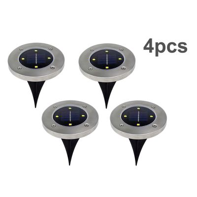 LED Solar Outdoor Garden Ground Lights 4PCS