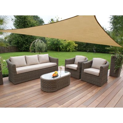 TOUGHOUT Shade Sail Triangle 5m x 5m x 5m - DESERT SAND