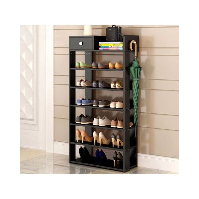 TAHUNA 7 Tiers Shoe Rack Organiser Storage Shelf - BLACK