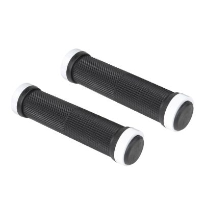 Dual Lock on Bicycle Bike Handlebar Grips 2PCS - WHITE