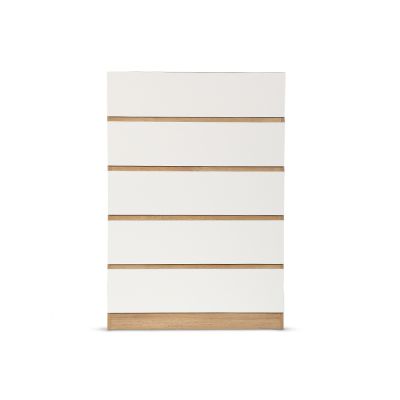HARRIS Bedroom Storage Package with Tallboy 5 Drawers - OAK + WHITE