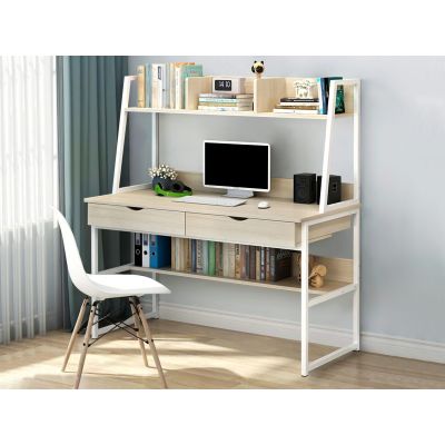 Siya 120cm Computer Desk with Drawers - Oak