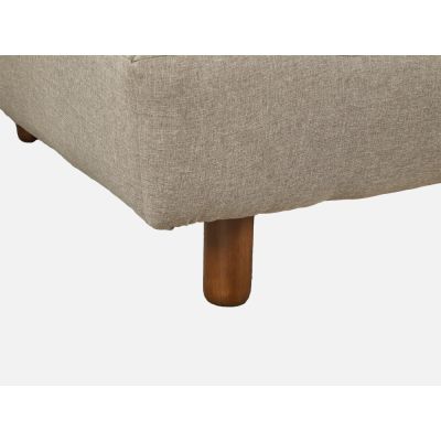 HELENA 3 Seater Fabric Sofa Bed Futon with Chaise - WARM STONE