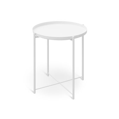 ELLISON Round Side Table Coffee Table - WHITE