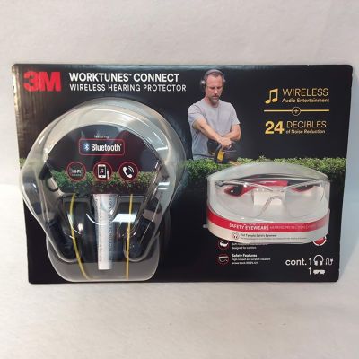 3M WorkTunes Connect Bluetooth HI-FI Earmuffs w/ Safety Eyewear