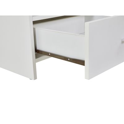 MAKALU Wooden Bedside Table Nightstand - WHITE