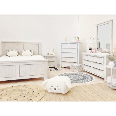 Lincoln Solid Wood 7 Drawer Dresser - White