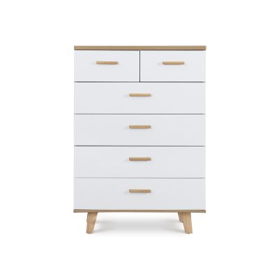 Alton Bedroom Storage Package 3PCS with Low Boy 8 Drawers - Natural + White