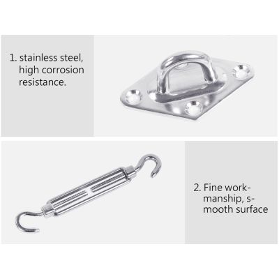Sun Shade Sail Hardware Kit Set - 8pcs