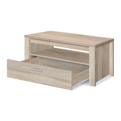 SAGANO Wooden Coffee Table with Drawer - OAK