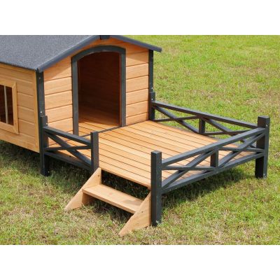 BINGO Wooden Dog House with Patio