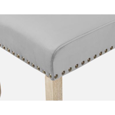 LAYLA 2PCS Velvet Dining Chair - GREY