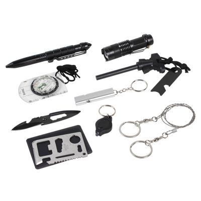 11 in 1 Survival Equipment Hiking Camping Tool Box Set