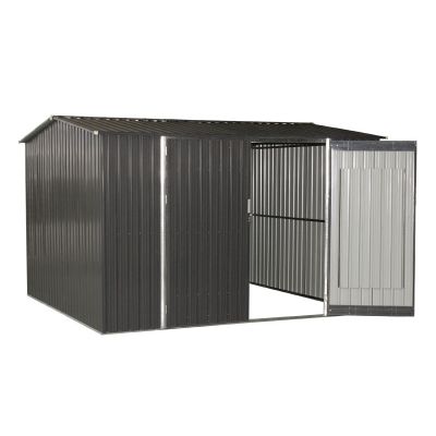 TOUGHOUT Garden Shed 2.97M x 3.12M x 2.05M Charcoal Grey