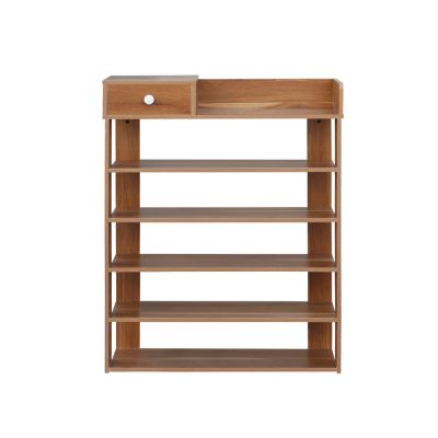 PUKAKI 6 Tiers Shoe Rack Organiser Shelf - MAPLE