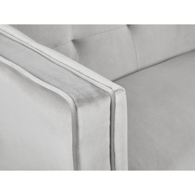 OSLO 2 Seater Velvet Sofa - LIGHT GREY