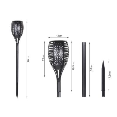 96 LED Outdoor Solar Flame Flickering Light Torch Lamp