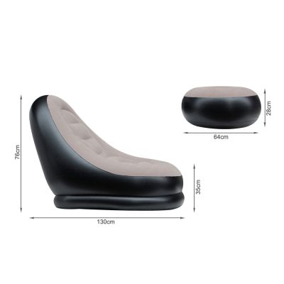 Inflatable Lounge Air Sofa Chair with Ottoman