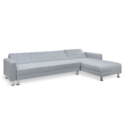 MINNESOTA 5 Seater Sofa Bed Futon with Chaise - GREY