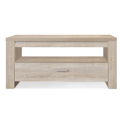 SAGANO Wooden Coffee Table with Drawer - OAK