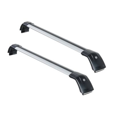 118-122cm Universal Car SUV Flush Rail Roof Rack 2PCS - SILVER