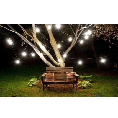 10LED Outdoor Garden Solar Globe String Lights Bulbs