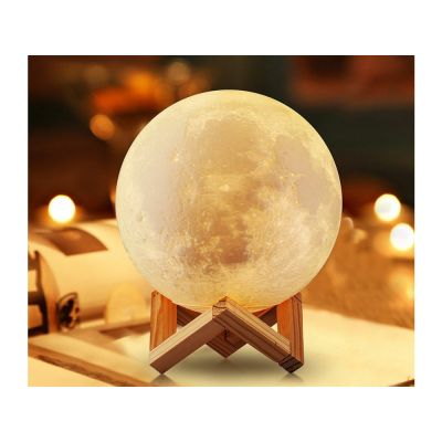 3D Moon Desk Lamp Night Light with Stand