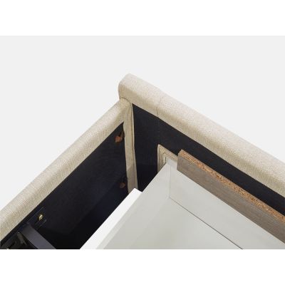 MUSALA Queen Bed Frame with Storage - BEIGE