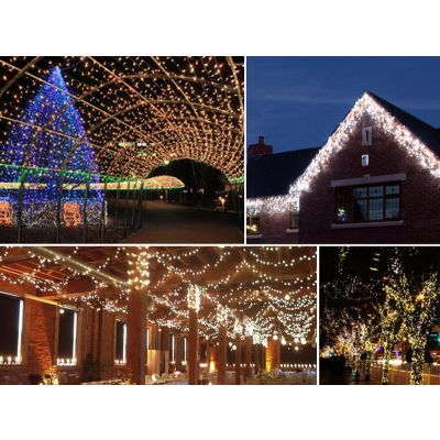 200 LED Lights Solar Outdoor String Lights 45M - WHITE