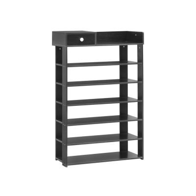 TAHUNA 7 Tiers Shoe Rack Organiser Storage Shelf - BLACK