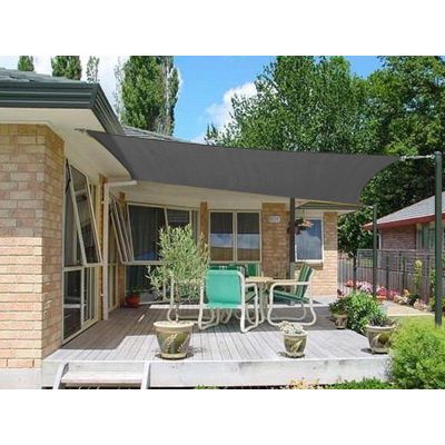 TOUGHOUT Shade Sail Square 5m x 5m - CHARCOAL